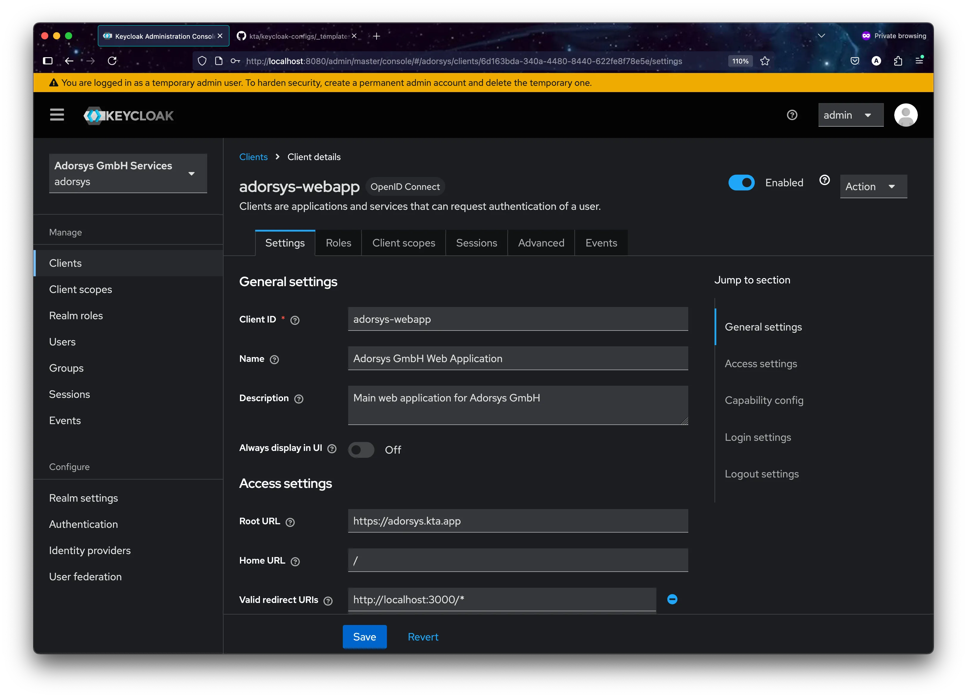 KTA realm isolation per tenant